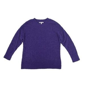 Seven 7 Purple Long Sleeve Popcorn Sweater Size Large Women’s